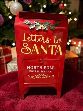 Letters to Santa Red Holiday Mailbox by 27 in in height